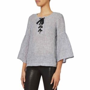 St. Roche Lula Linen Bell Sleeve Top